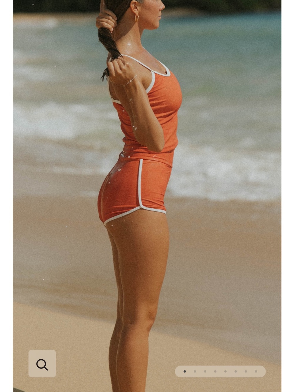 NWT! Geode Women’s Coral Swim TOP Ribbed, Double Lined, Super Flattering! Cute!